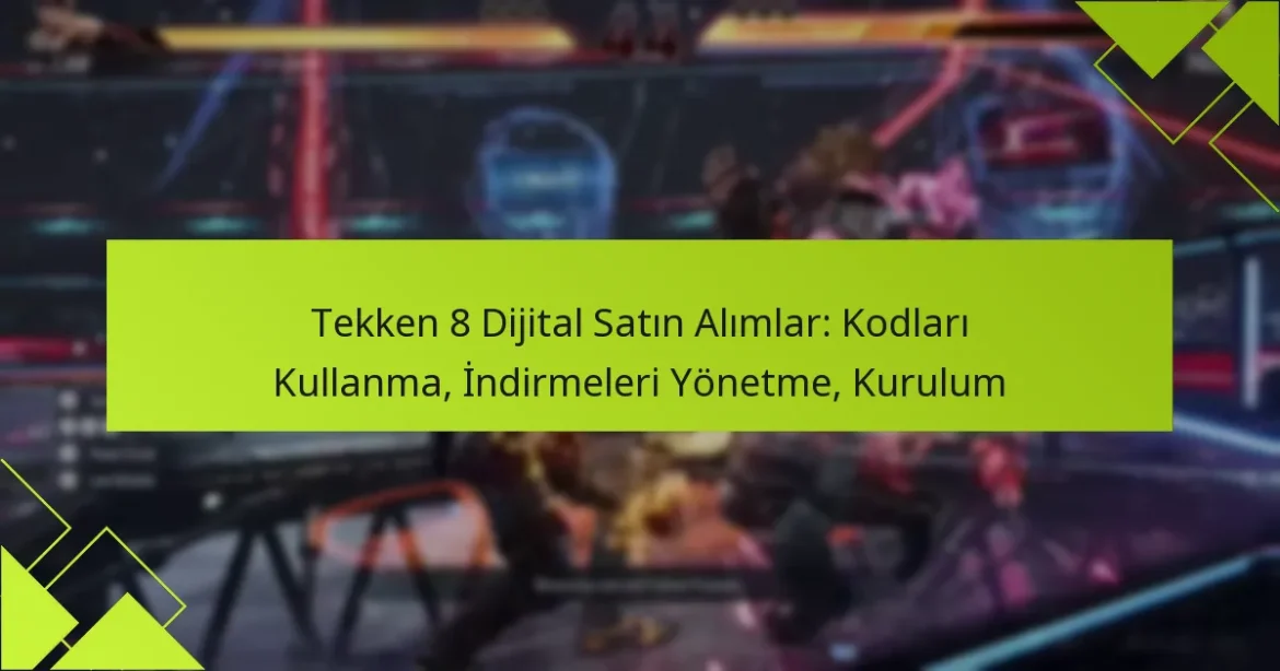 Tekken 8 Dijital Satın Alımlar: Kodları Kullanma, İndirmeleri Yönetme, Kurulum